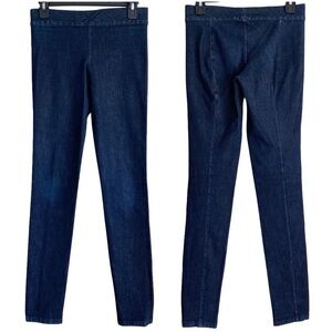 THE ROW Preppy Equestrian Stretchy Dark Wash Pull On Skinny Jeans Sz XS Luxury